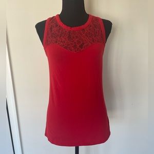 Express Red Lace Top Tank Sz S